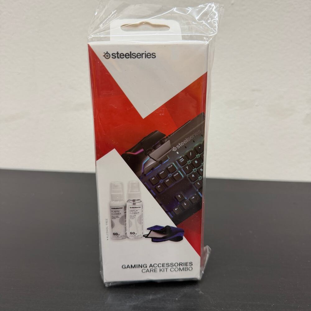 SteelSeries Gaming Accessories Care Kit Combo Screen Plastic Cleaner Cloth NIB